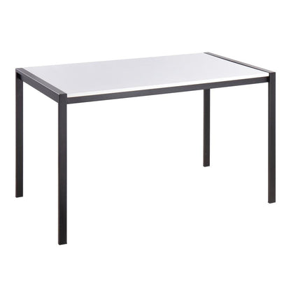 Black Metal, White Wood Fuji Dinette Table