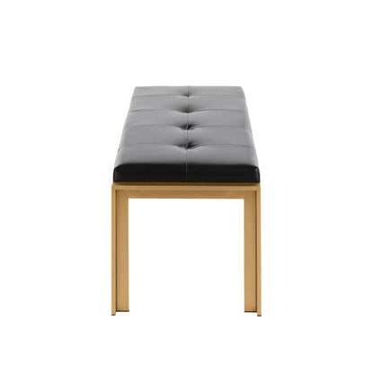 Gold Metal, Black PU Fuji Bench