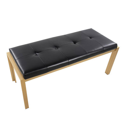 Gold Metal, Black PU Fuji Bench