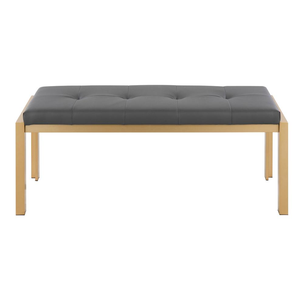 Gold Metal, Grey PU Fuji Bench