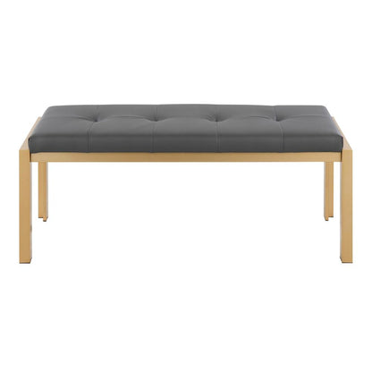 Gold Metal, Grey PU Fuji Bench