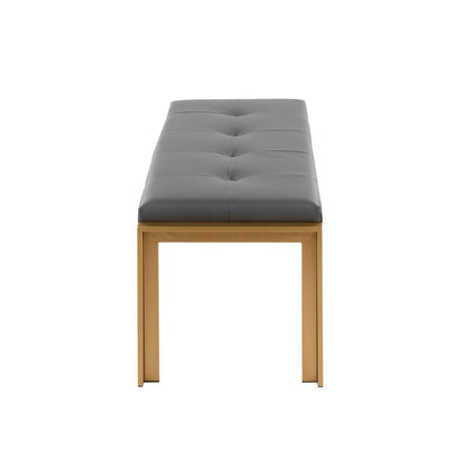 Gold Metal, Grey PU Fuji Bench