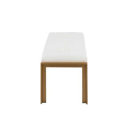 Gold Metal, White PU Fuji Bench