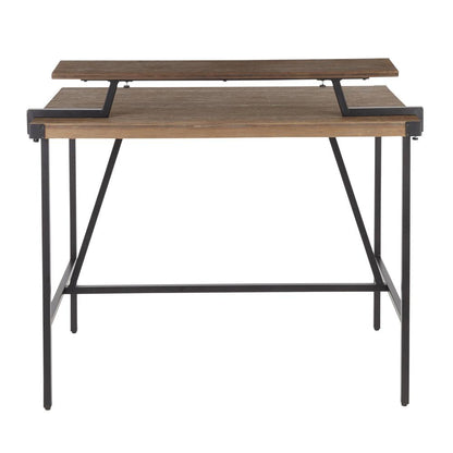 Black Metal, Brown Bamboo Gia Counter Table