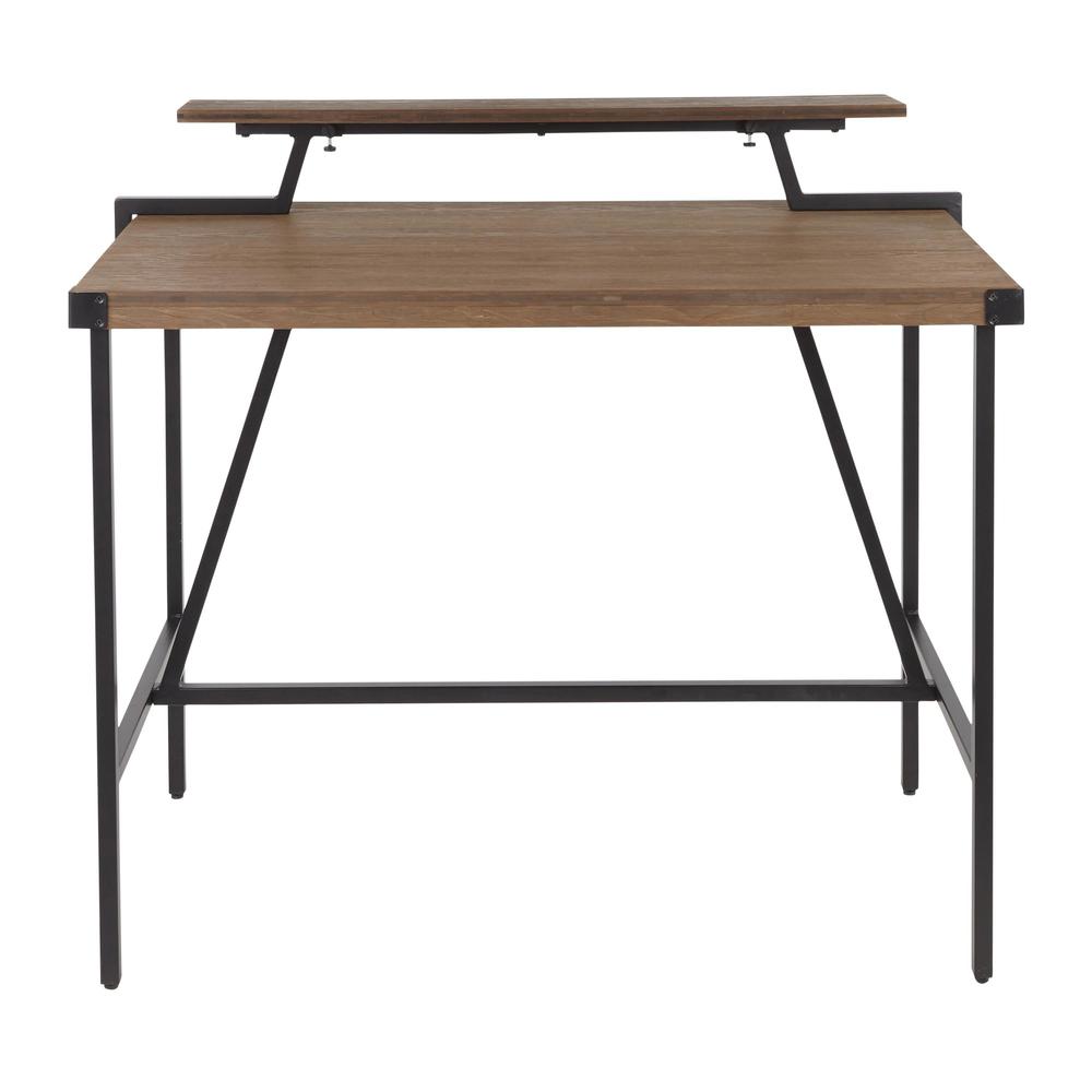 Black Metal, Brown Bamboo Gia Counter Table