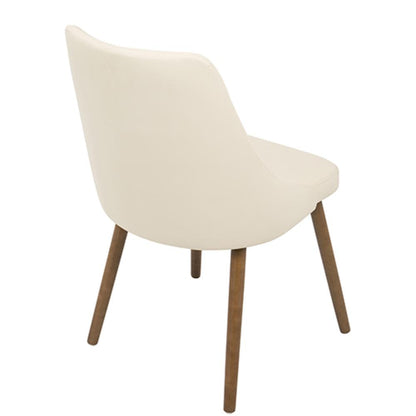 Walnut, Cream Giovanni Chair