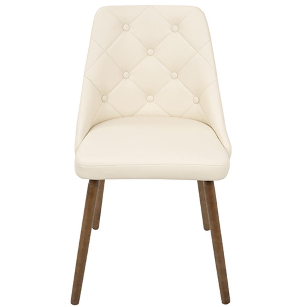 Walnut, Cream Giovanni Chair