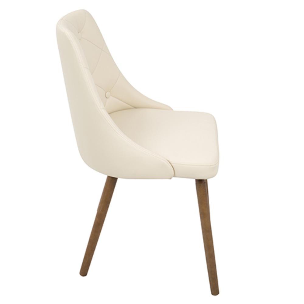 Walnut, Cream Giovanni Chair