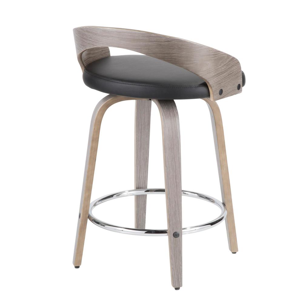 Grey Grotto 25" Fixed Height Counter Stool - Set of 2