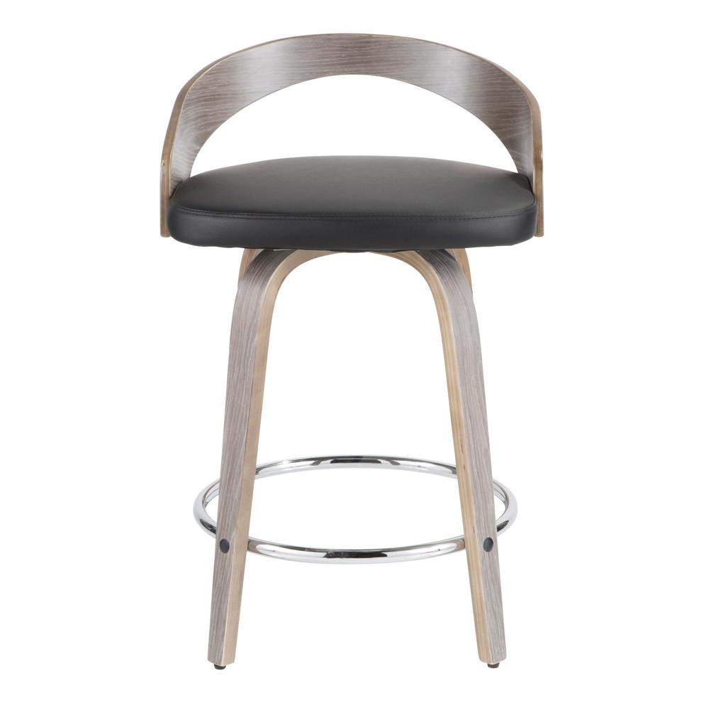 Grey Grotto 25" Fixed Height Counter Stool - Set of 2