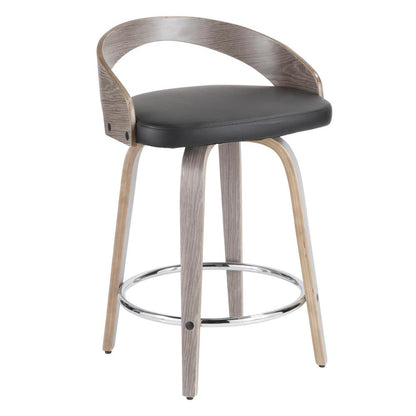 Grey Grotto 25" Fixed Height Counter Stool - Set of 2