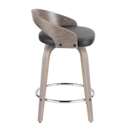 Grey Grotto 25" Fixed Height Counter Stool - Set of 2