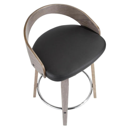 Grey Grotto 25" Fixed Height Counter Stool - Set of 2