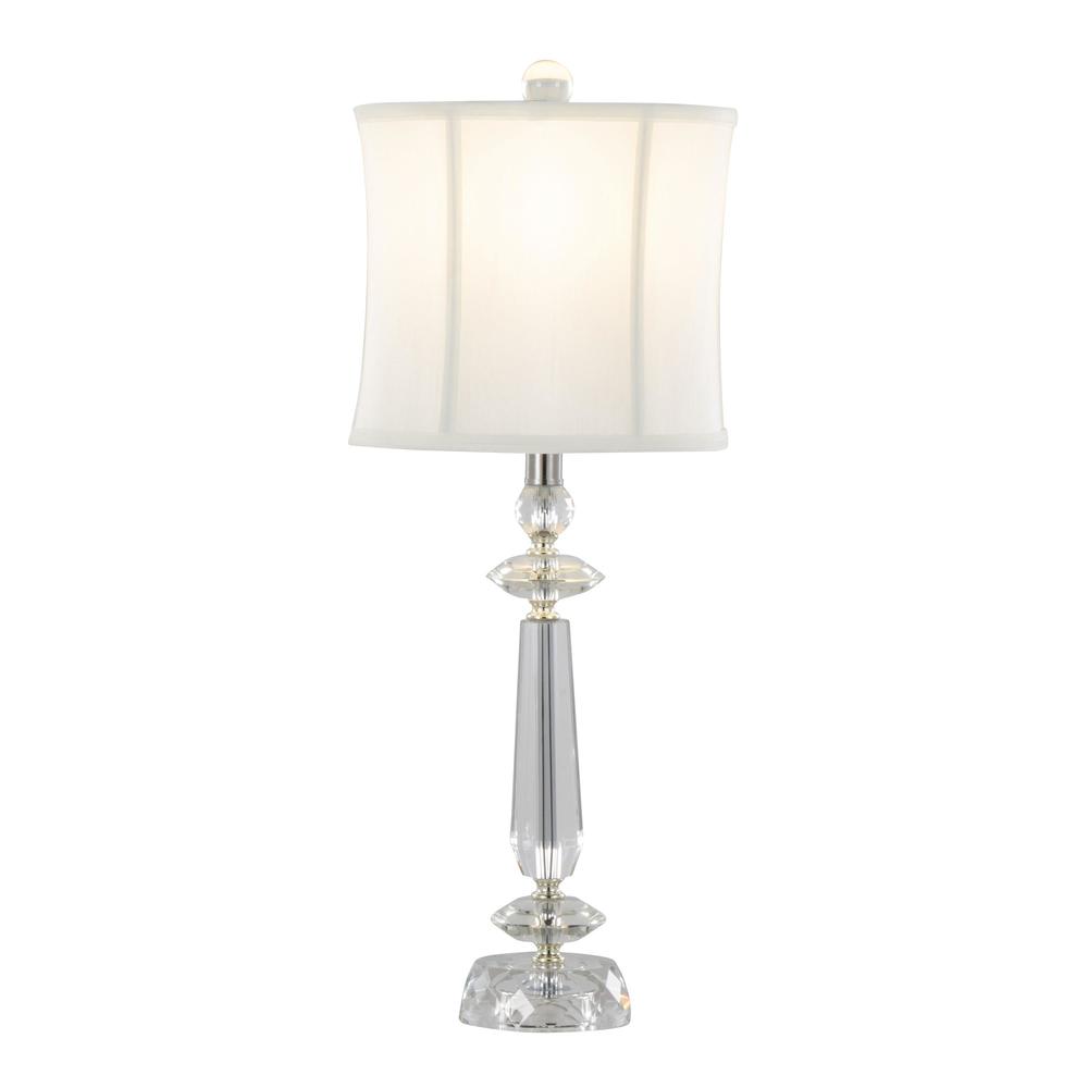 Clear Karat 25.5" Crystal Table Lamp - Set of 2