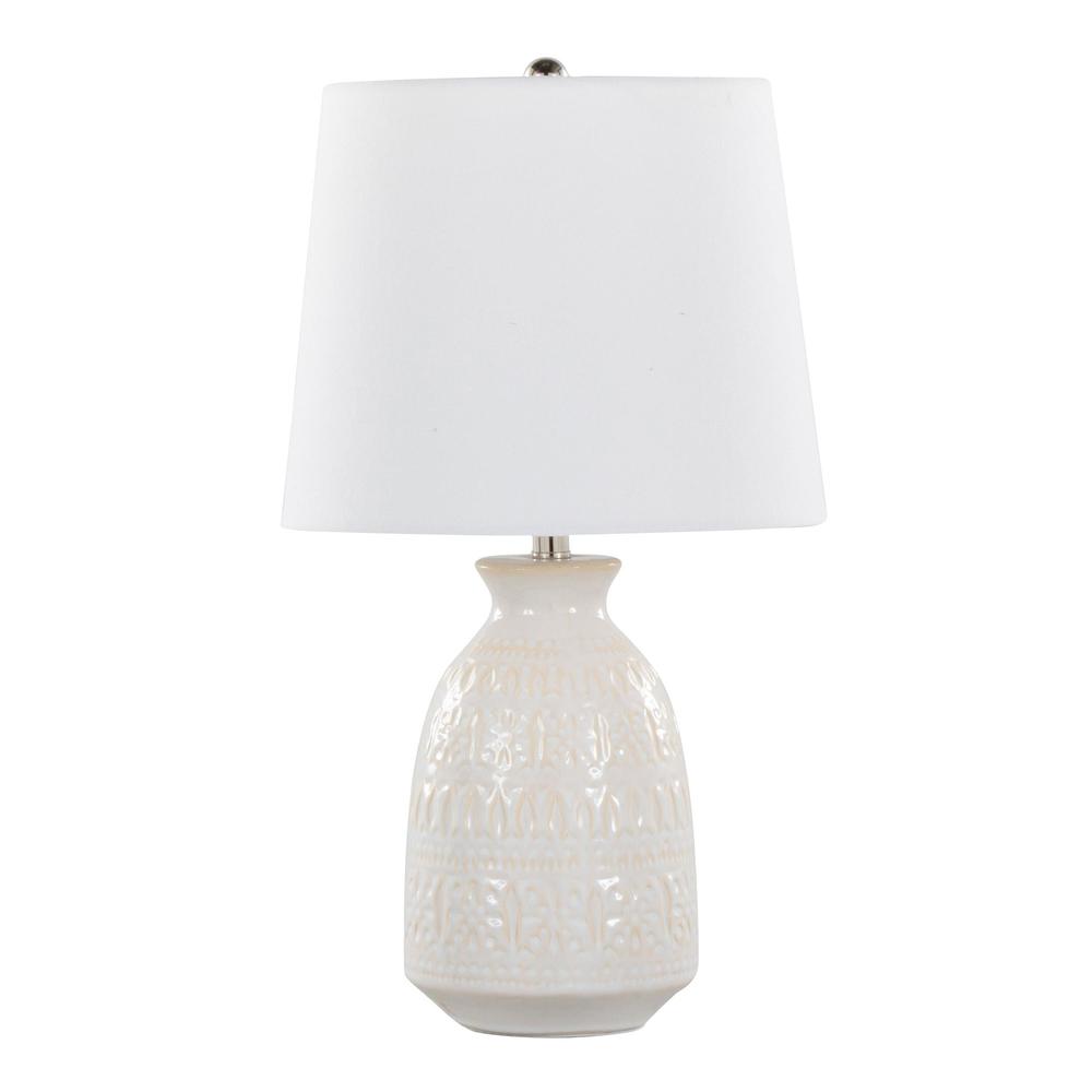 White Claudia 20" Ceramic Accent Lamp - Set of 2