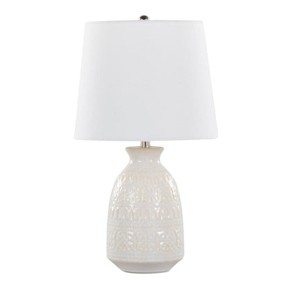 White Claudia 20" Ceramic Accent Lamp - Set of 2