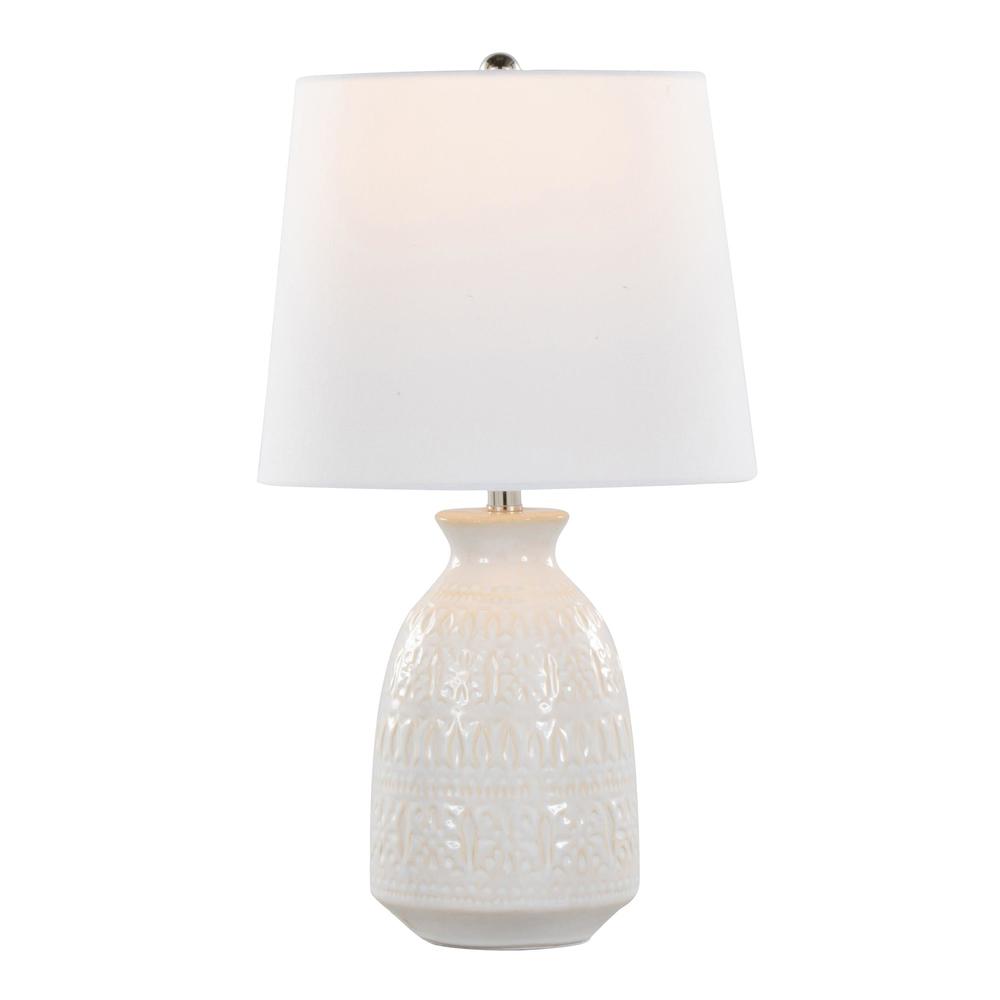 White Claudia 20" Ceramic Accent Lamp - Set of 2