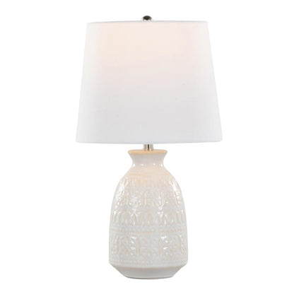 White Claudia 20" Ceramic Accent Lamp - Set of 2