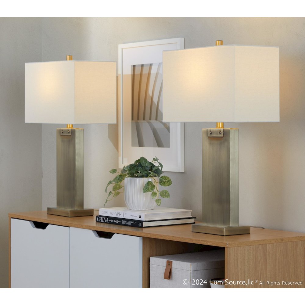 Royce 26" Metal Table Lamp - Set of 2