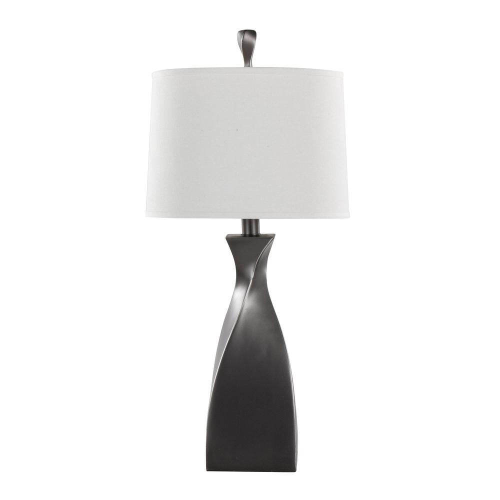Grey Curvo 30" Polyresin Table Lamp - Set of 2