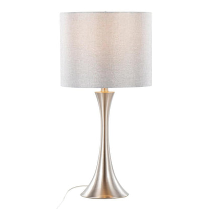 Silver Lenuxe 24" Metal Table Lamp - Set of 2