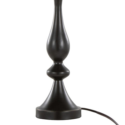 Oil Rubbed Bronze, Clear Crystal Topaz 27" Metal Table Lamp
