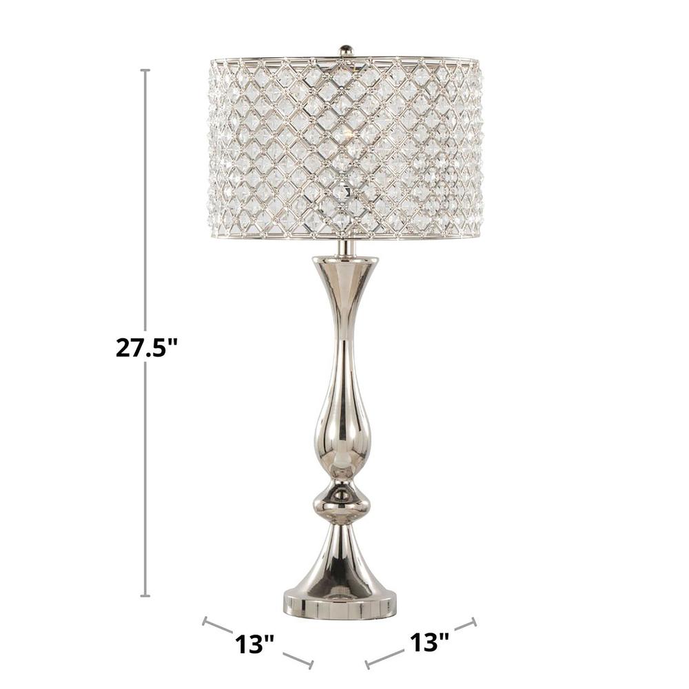 Oil Rubbed Bronze, Clear Crystal Topaz 27" Metal Table Lamp