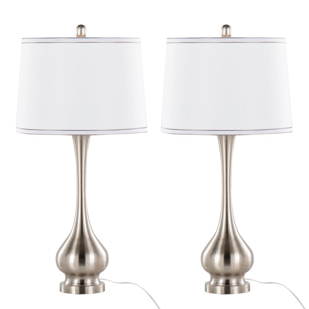Silver Cairo 28.75" Metal Table Lamp - Set of 2