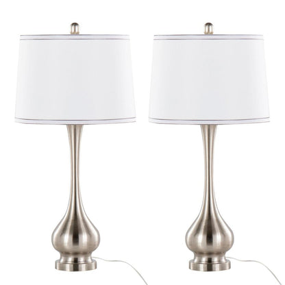 Silver Cairo 28.75" Metal Table Lamp - Set of 2