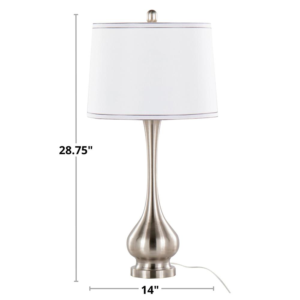 Silver Cairo 28.75" Metal Table Lamp - Set of 2