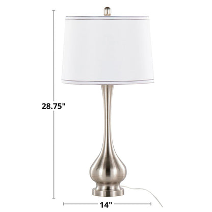 Silver Cairo 28.75" Metal Table Lamp - Set of 2