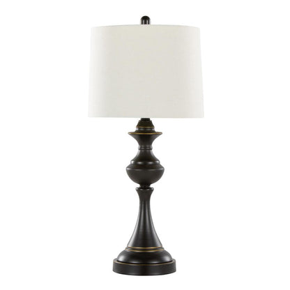 Brown Montgomery 29" Metal Table Lamp with USB - Set of 2