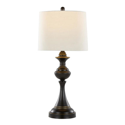 Brown Montgomery 29" Metal Table Lamp with USB - Set of 2