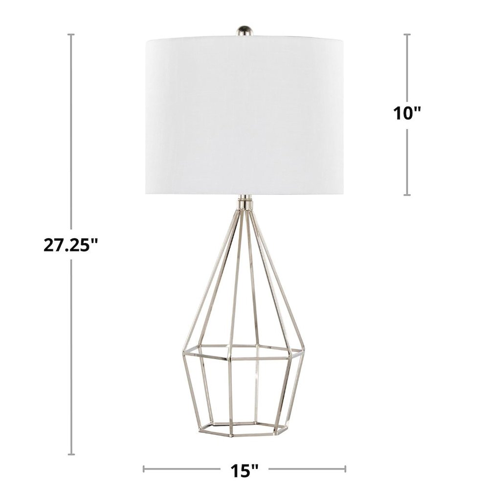 Geome 27" Metal Table Lamp - Set of 2