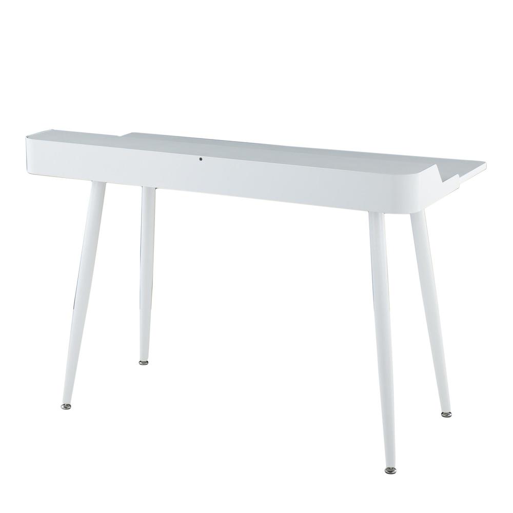 White Steel, White Wood, Natural Wood Harvey Desk