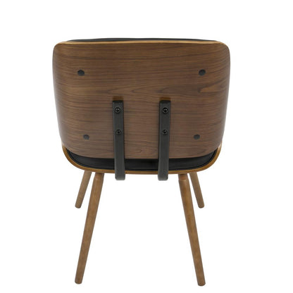 Walnut, Black Lombardi Chair - Set of 2