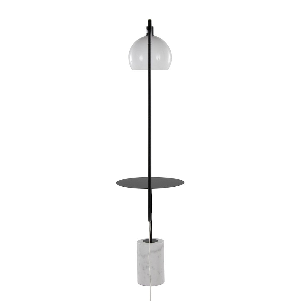 Symbol 66" Metal Floor Lamp With Side Table