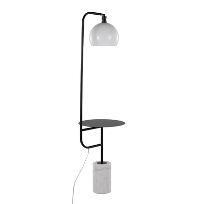 Symbol 66" Metal Floor Lamp With Side Table