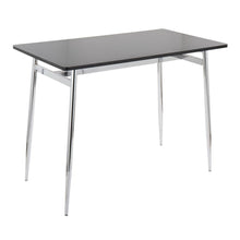 Chrome Metal, Black Wood Marcel Counter Table