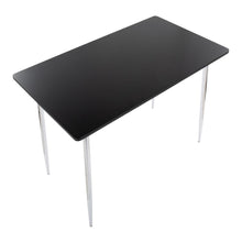 Chrome Metal, Black Wood Marcel Counter Table