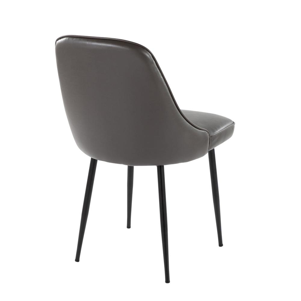 Black Metal, Grey PU Marcel Dining Chair - Set of 2