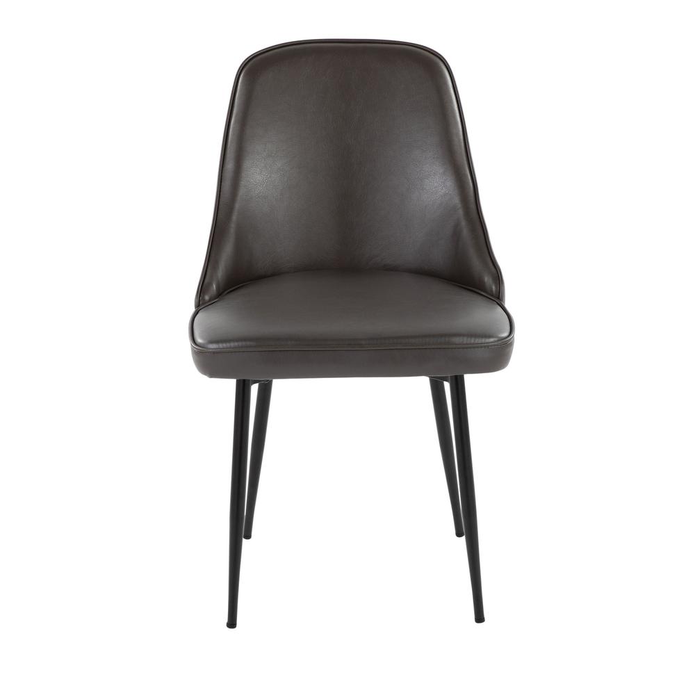 Black Metal, Grey PU Marcel Dining Chair - Set of 2