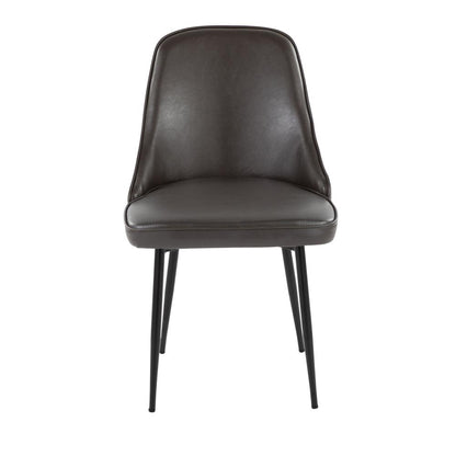 Black Metal, Grey PU Marcel Dining Chair - Set of 2
