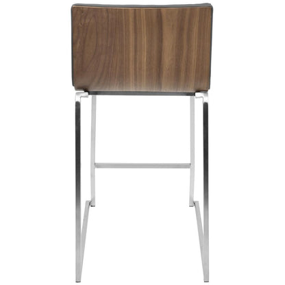 Walnut, Grey Mara Counter Stool - Set of 2
