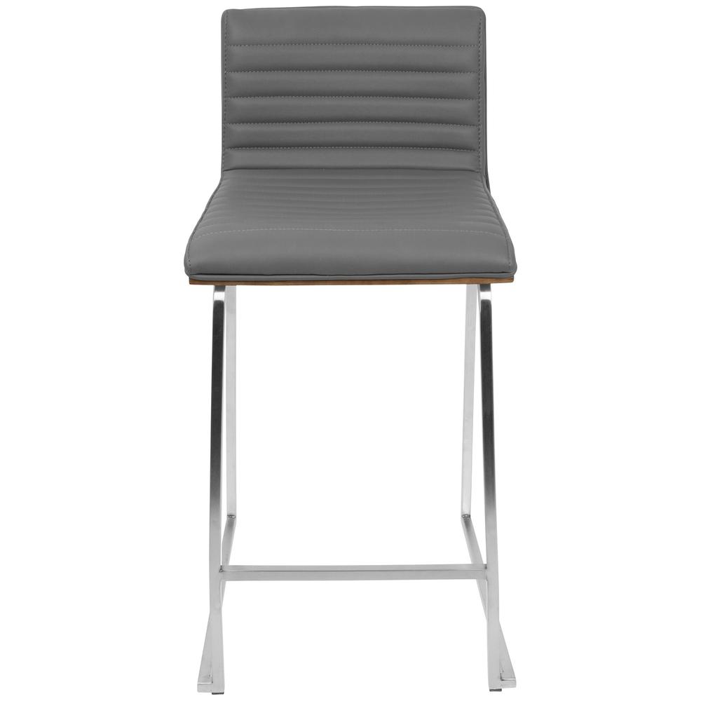 Walnut, Grey Mara Counter Stool - Set of 2