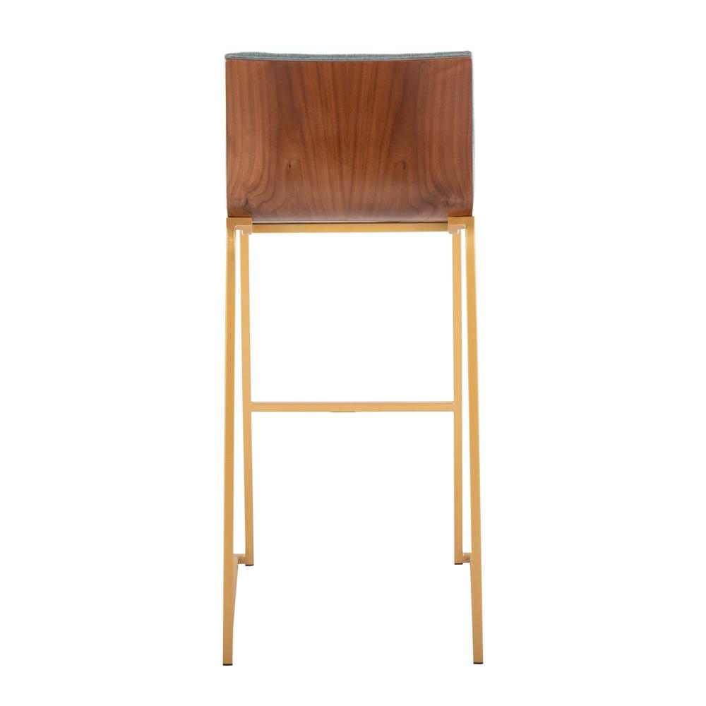 Gold Mason Mara 30" Fixed-Height Barstool - Set of 2