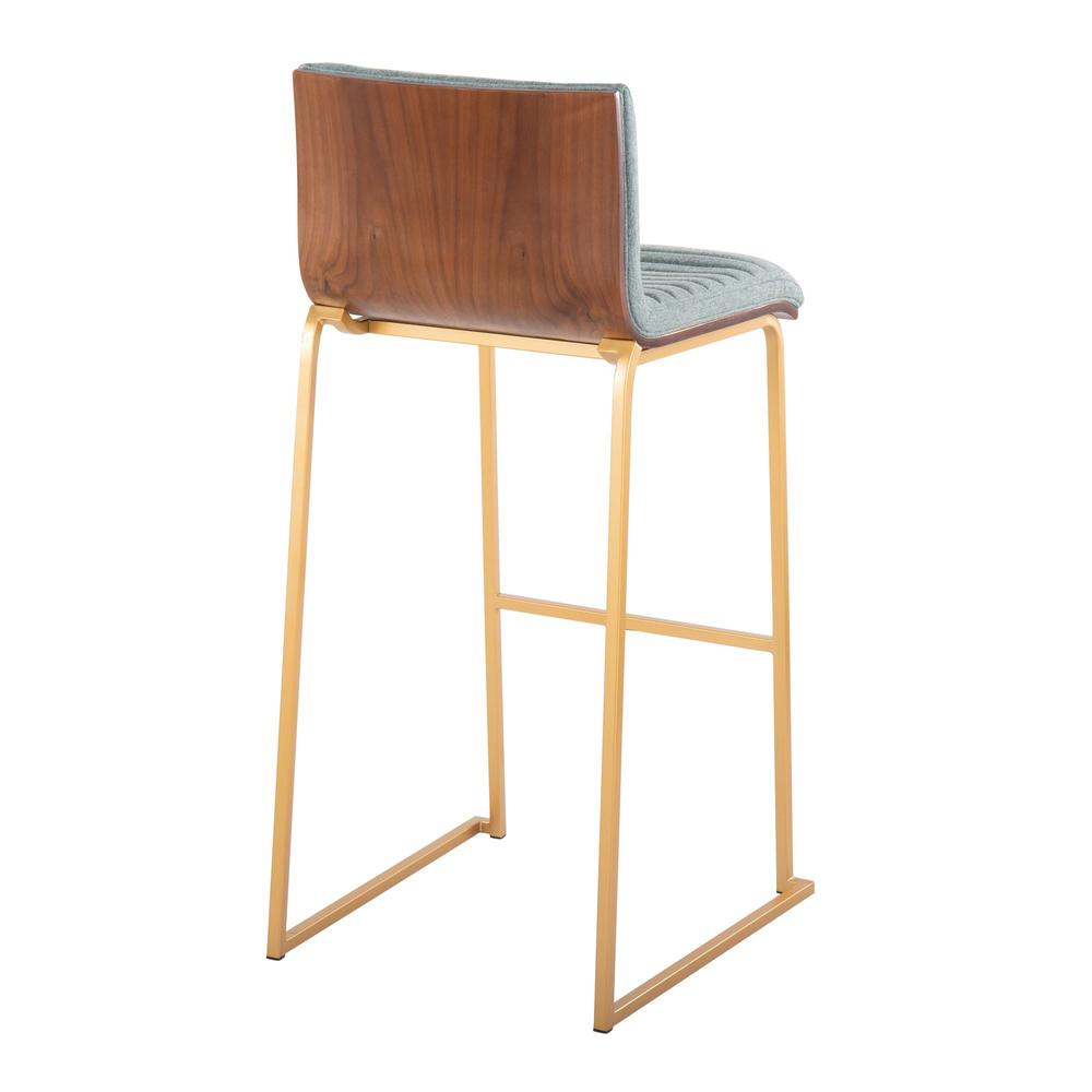 Gold Mason Mara 30" Fixed-Height Barstool - Set of 2
