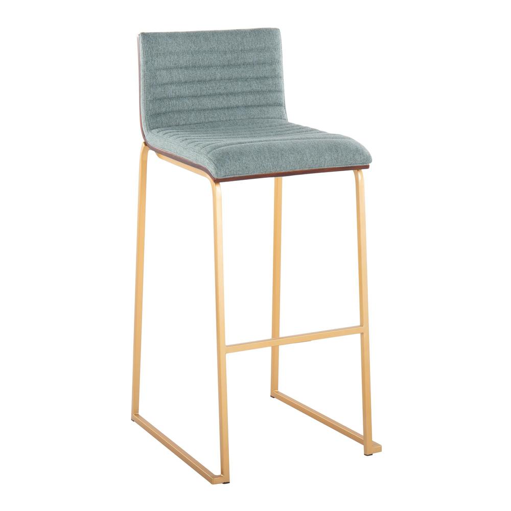 Gold Mason Mara 30" Fixed-Height Barstool - Set of 2