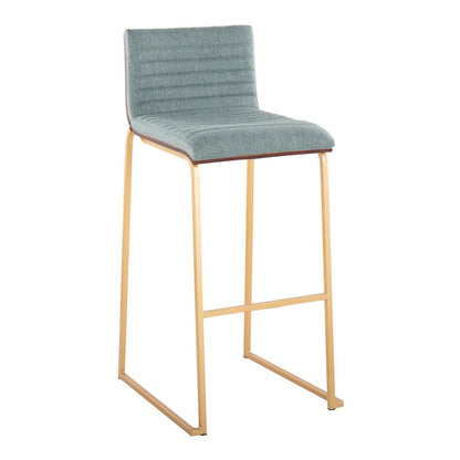 Gold Mason Mara 30" Fixed-Height Barstool - Set of 2