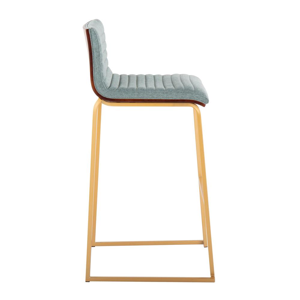 Gold Mason Mara 30" Fixed-Height Barstool - Set of 2